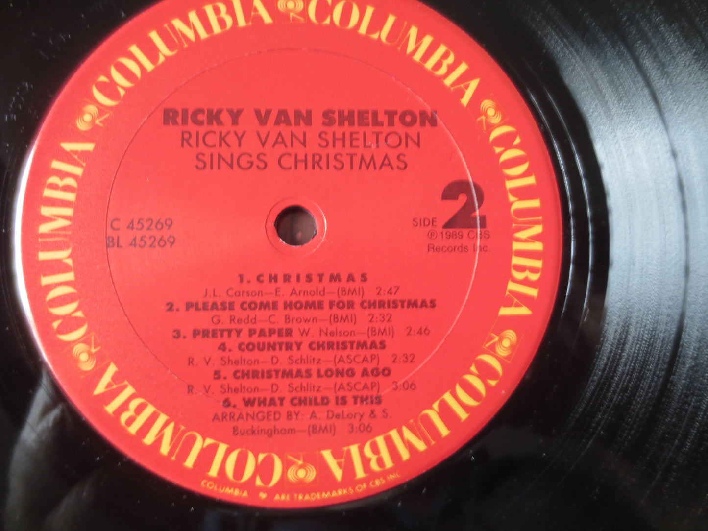 RICKY Van SHELTON, CHRISTMAS Album, Christmas Country, Christmas Record, Christmas Vinyl, Christmas Lp, Vinyl, 1989 Records