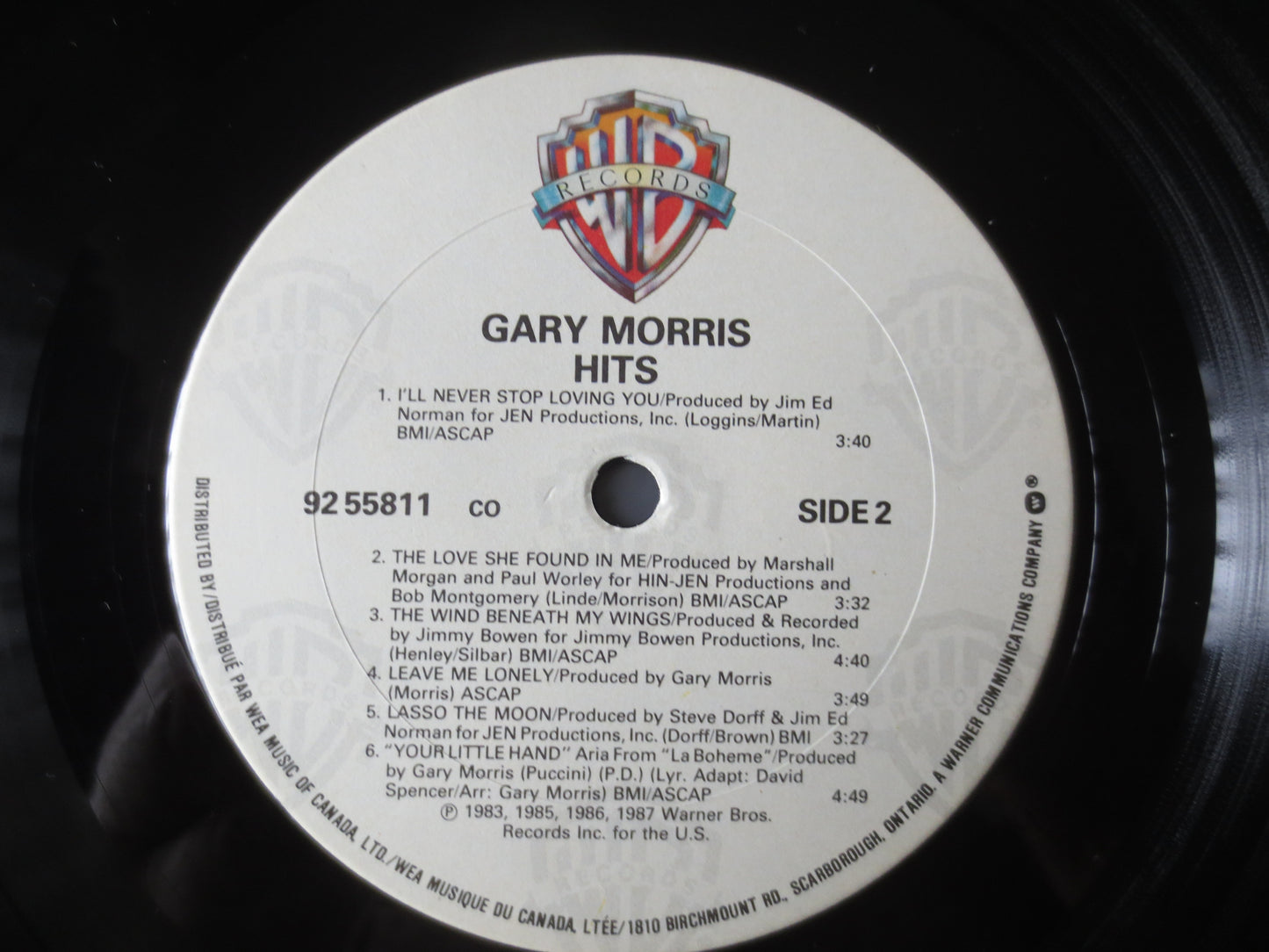 GARY MORRIS, HITS, Gary Morris Record, Gary Morris Albums, Gary Morris Lp, Country lps, Vinyl, Vinyl Albums, 1987 Records