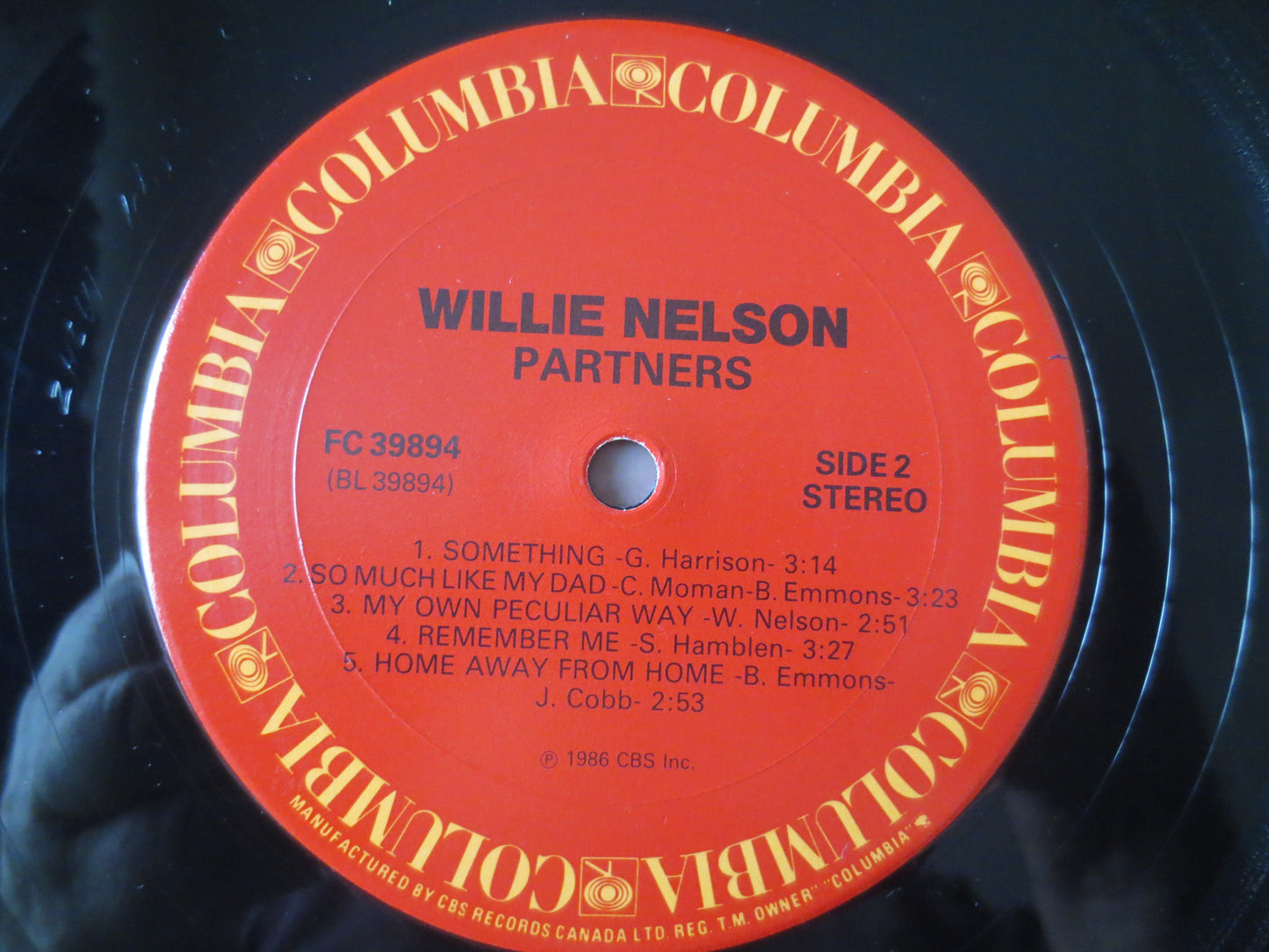 WILLIE NELSON, WILLIE NELSON Record, PARTNERS, Willie Nelson Albums, Willie Nelson Lp, Willie Nelson, Vinyl, Vinyl Albums, 1986 Records