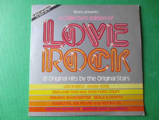 LOVE ROCK, RONCO Records, Greatest Hits Record, Marvin Gaye Album, Lou Rawls Lp, Diana Ross Album, Vintage Lp, 1980 Records