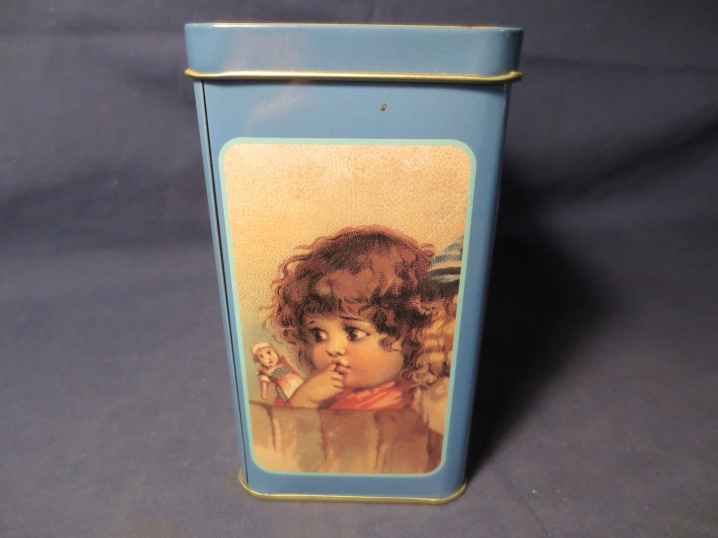 Vintage Tin Box, Tin Box, Sister's Tin Box, Collectible Tin Box, Baby Tin Box, Metal Box