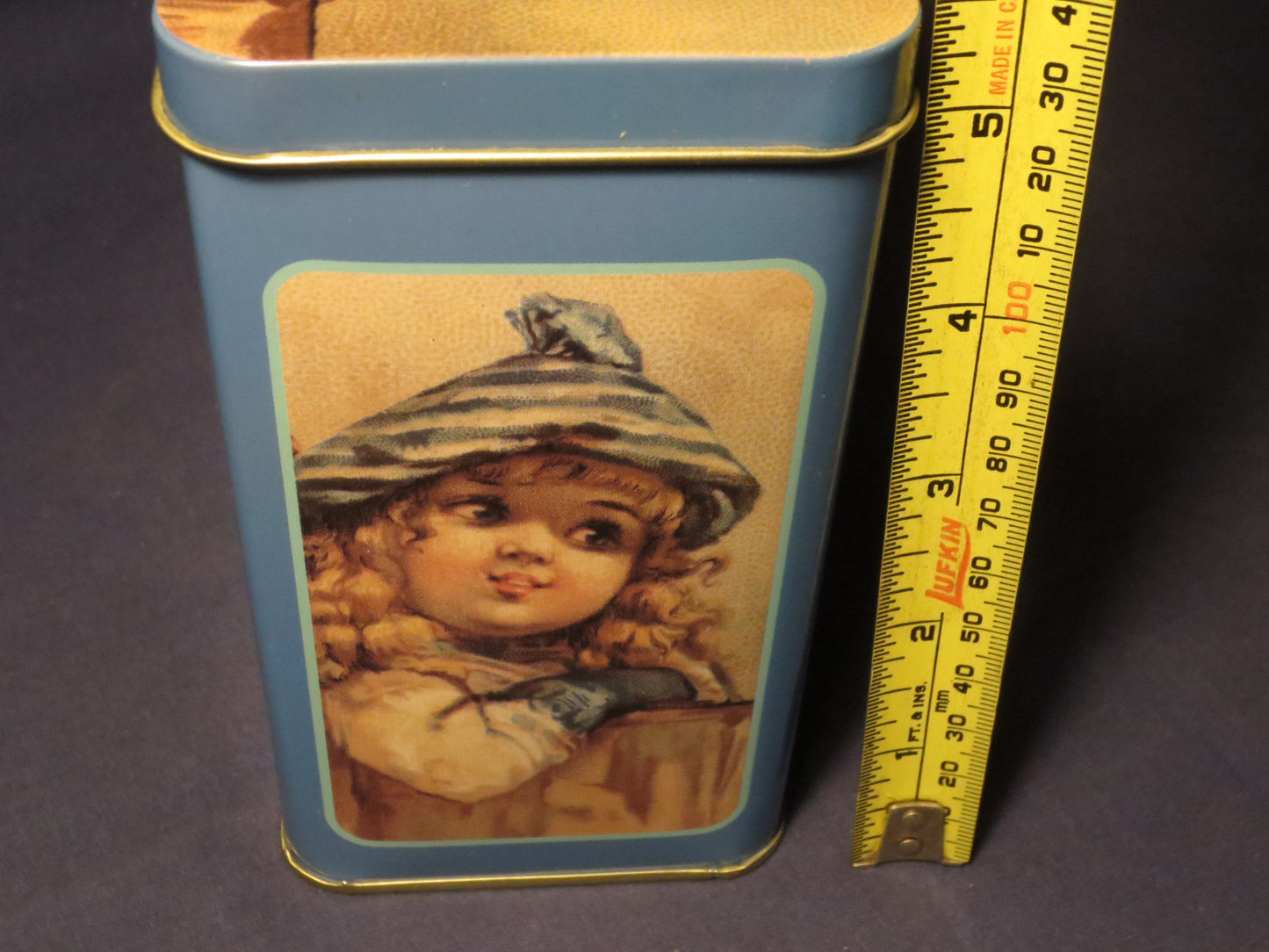 Vintage Tin Box, Tin Box, Sister's Tin Box, Collectible Tin Box, Baby Tin Box, Metal Box