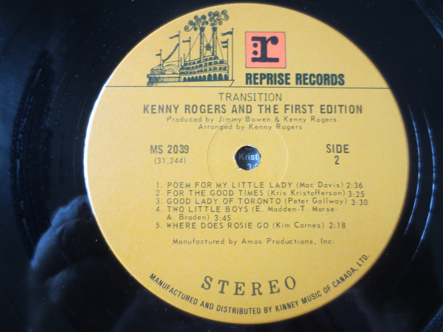 KENNY ROGERS, and the FIRST Edition, Transition Album, lps, Rock Record, Kenny Rogers Records, Vinyl Album, 1971 Records