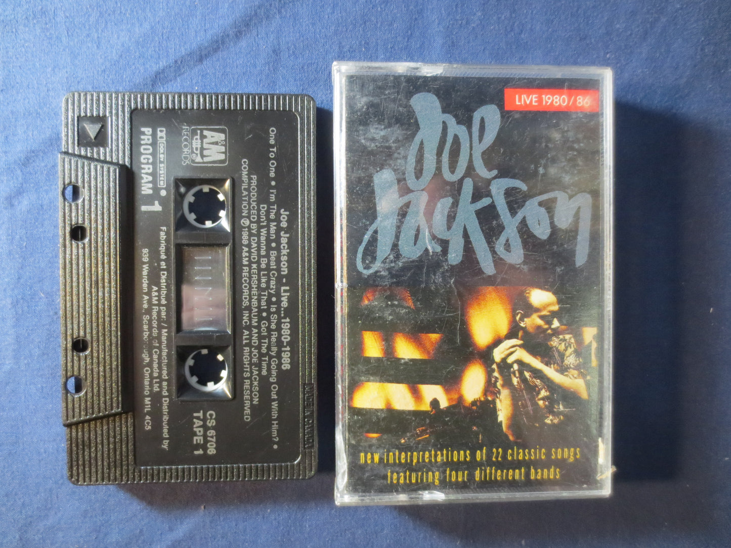 JOE JACKSON Tape, LIVE Tape, Joe Jackson Album, Joe Jackson Music, Joe Jackson Song, Tape Cassette, Cassette, 1988 Cassette