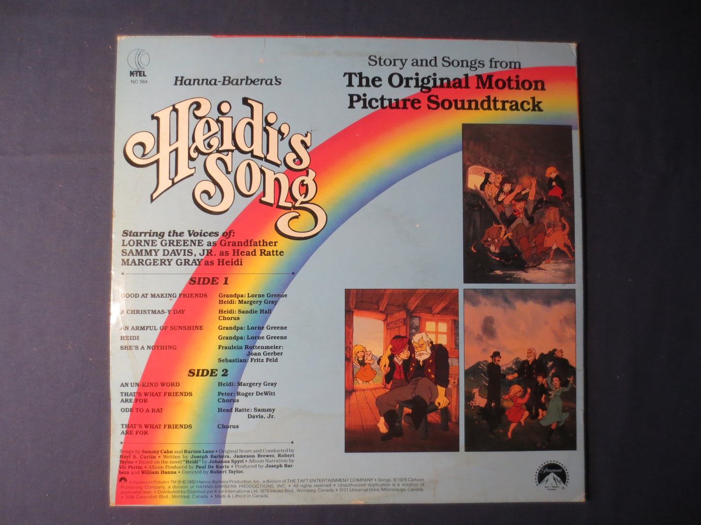 HEIDI'S SONG, Childrens Records, Movie Soundtrack, Kids Record, Child Record, Vinyl Record, Record Vinyl, Lps, 1982 Records