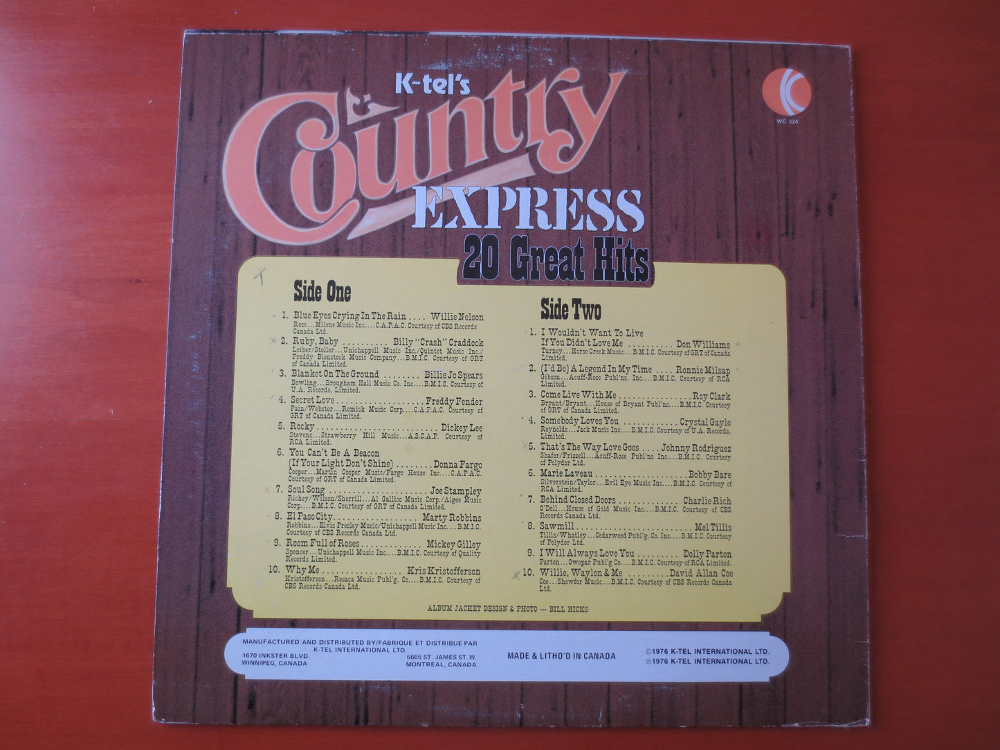 COUNTRY EXPRESS, K-TEL Records, K-Tel Album, K-Tel Vinyl, K-Tel Lp, Country Records, Vinyl Lp, Vintage Vinyl, 1976 Records