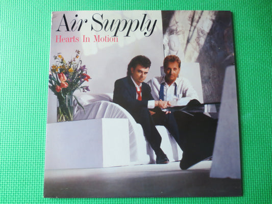 AIR SUPPLY, HEARTS in Motion, Air Supply Albums, Air Supply Vinyl, Air Supply Lp, Vintage Vinyl, lps, 1986 Records