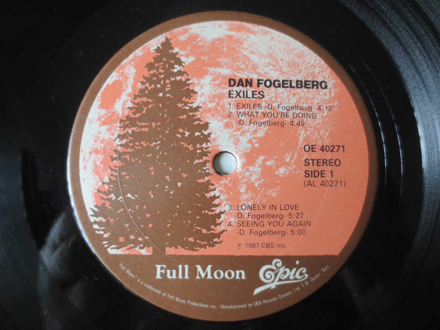 DAN FOGELBERG, EXILES, Dan Fogelberg Lp, Folk Rock lp, Rock Folk Lp, Vinyl Records, Vinyl lps, Vinyl Albums, 1987 Records