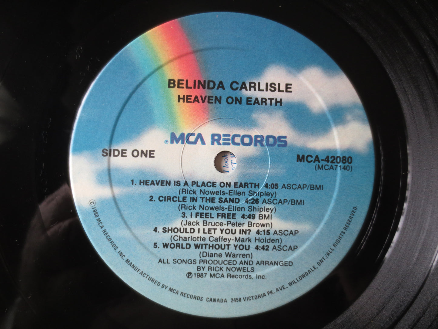 BELINDA CARLISLE, HEAVEN on Earth, Belinda Carlisle lp, Pop Record, Disco Vinyl, Pop Vinyl, Pop Album, Vinyl Lp, 1987 Record