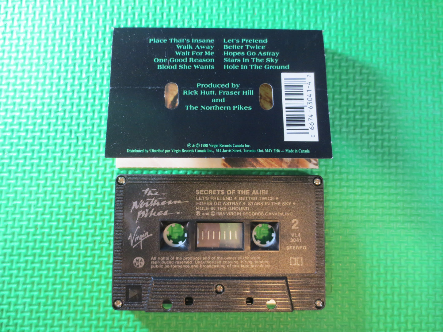 NORTHERN PIKES Tape, SECRETS of the Alibi, Northern Pikes Album, Northern Pikes Lp, Tape Cassette, Cassette, 1988 Cassette