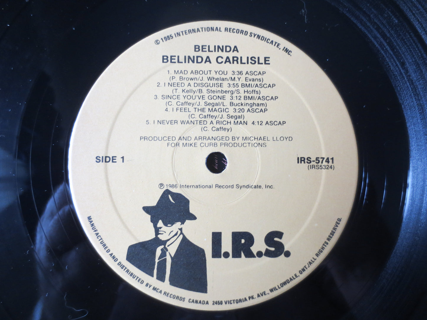 BELINDA CARLISLE, Disco Album, Belinda Carlisle, Pop Record, Disco Vinyl, Pop Vinyl, Pop Album, Vinyl Lp, 1986 Records