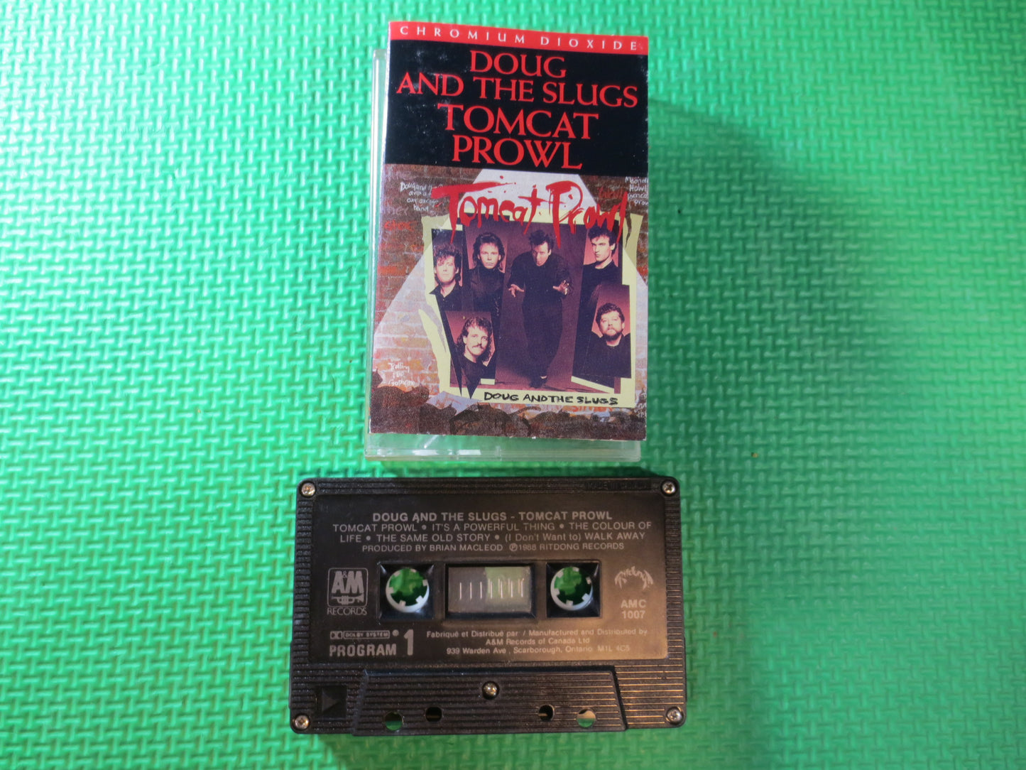 DOUG and the SLUGS, TOMCAT Prowl Tape, Rock Album,Rock Music, Rock Song, Rock Lp, Tape Cassette, Cassette, 1988 Cassette