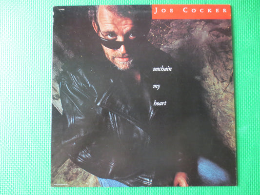 JOE COCKER, Unchain My HEART, Joe Cocker Record, Joe Cocker Album, Joe Cocker Lp, Classic Rock lp, Rock Album, 1987 Records