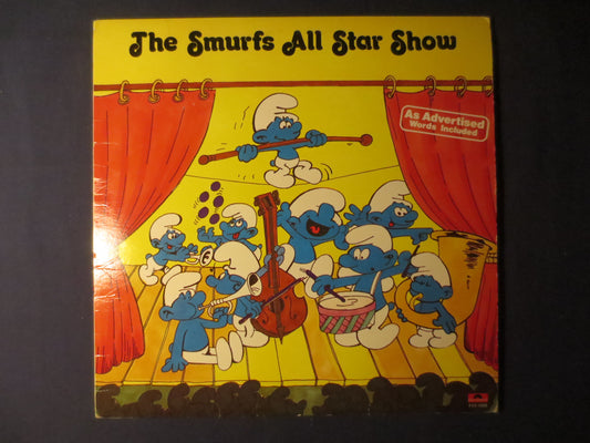 The SMURFS, ALL STAR Show, Children's Records, Vintage Vinyl, Records, Vinyl Record, Vinyl Kids, Kids Records, 1981 Records