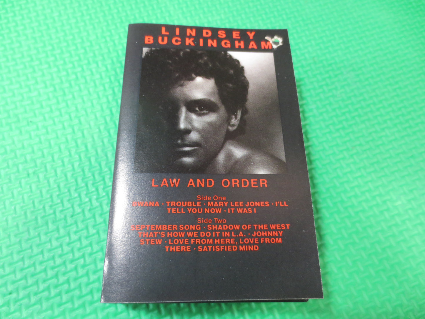LINDSEY BUCKINGHAM, LAW and Order Tape, Rock Album, Rock Music, Rock Song, Tape Cassette, Rock Cassette, 1981 Cassette