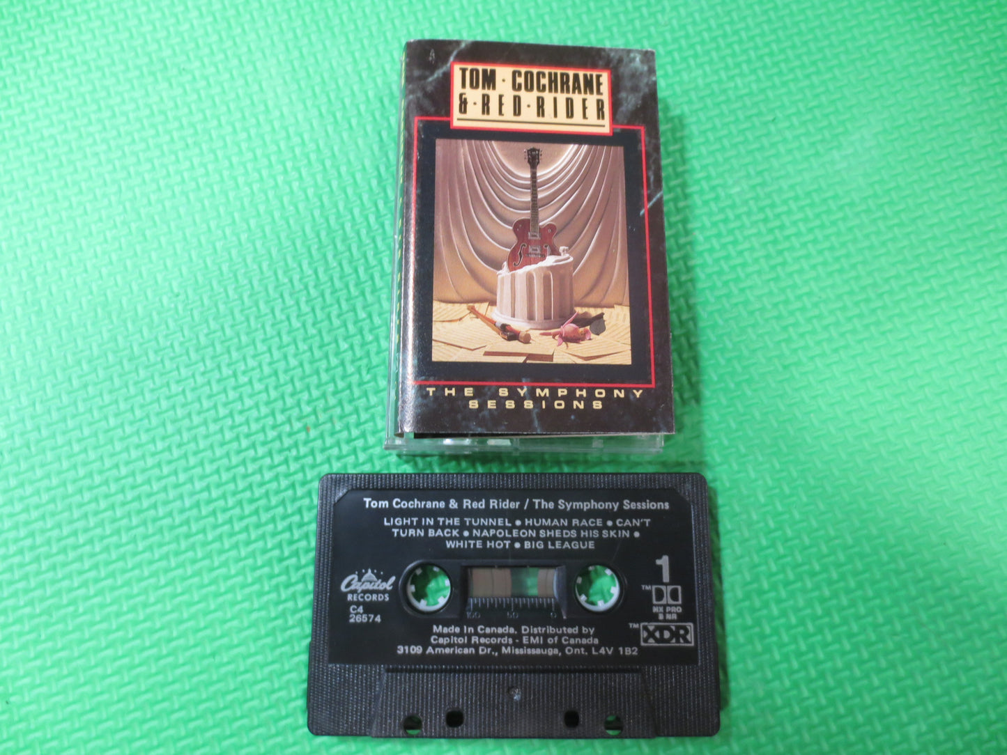 TOM COCHRANE Tape, SYMPHONY Sessions Tape, Tom Cochrane Album, Tom Cochrane Music, Tape Cassette, Cassette, 1989 Cassette