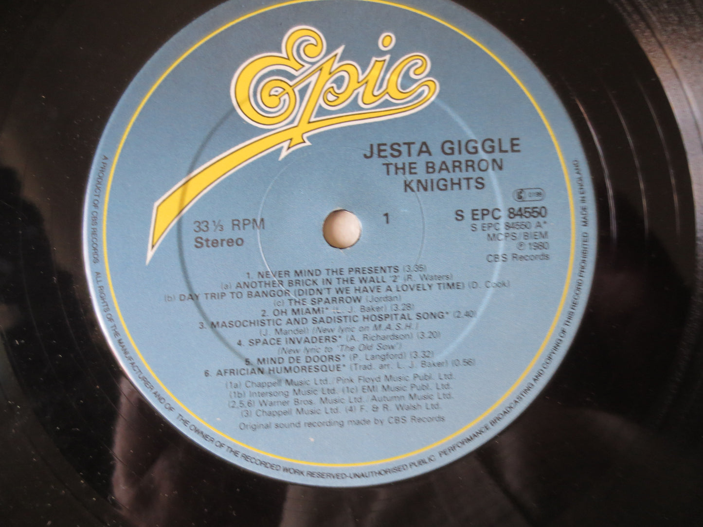 The BARRON KNIGHTS, Jesta GIGGLE, Novelty Albums, Rock Record, Novelty Record, Parady Records, Vinyl lp, lps, 1980 Records