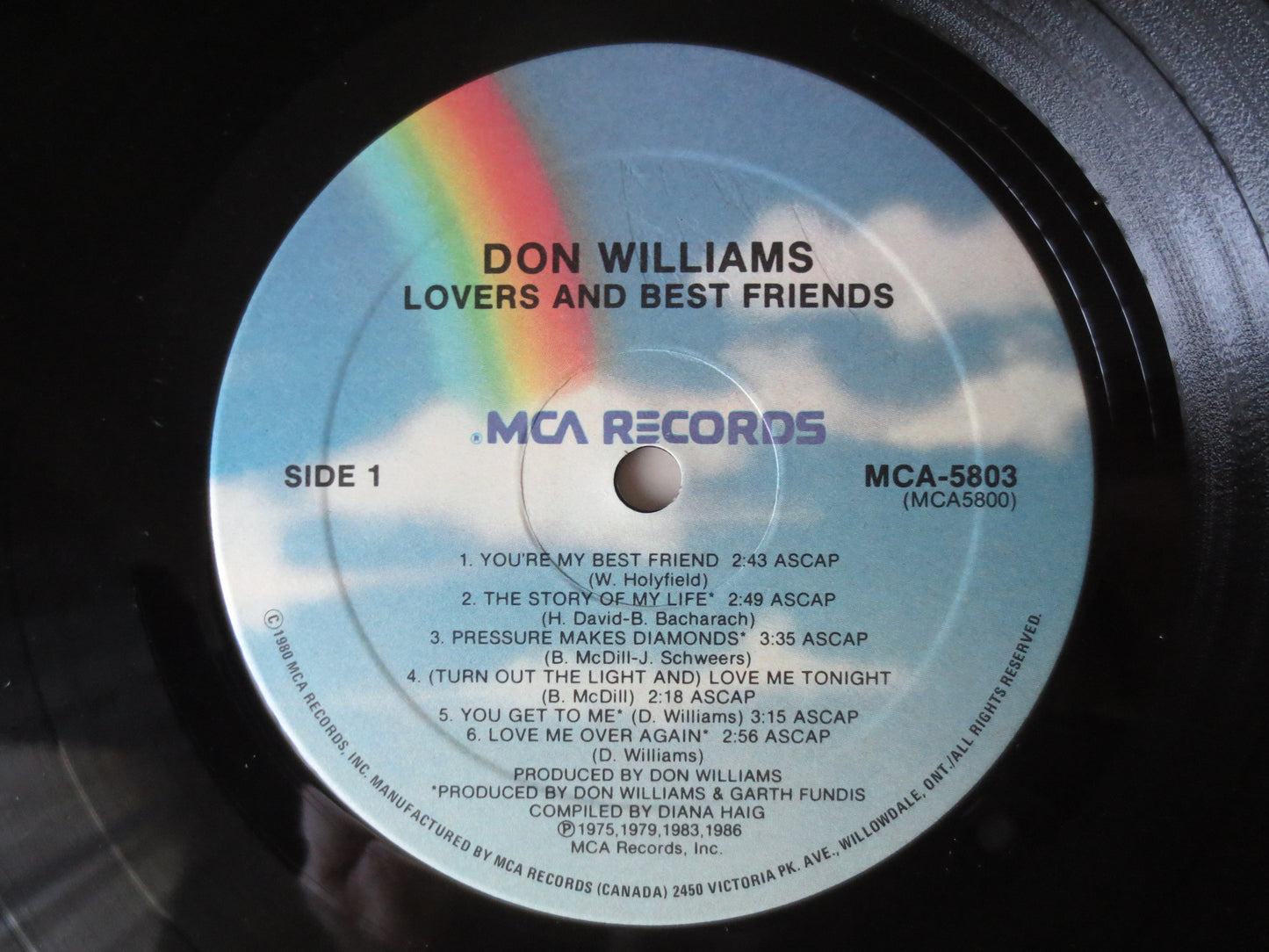 DON WILLIAMS, LOVERS and Best Friends, Country lp, Don Williams Albums, Don Williams Lp, Vinyl Album, Records, 1986 Records