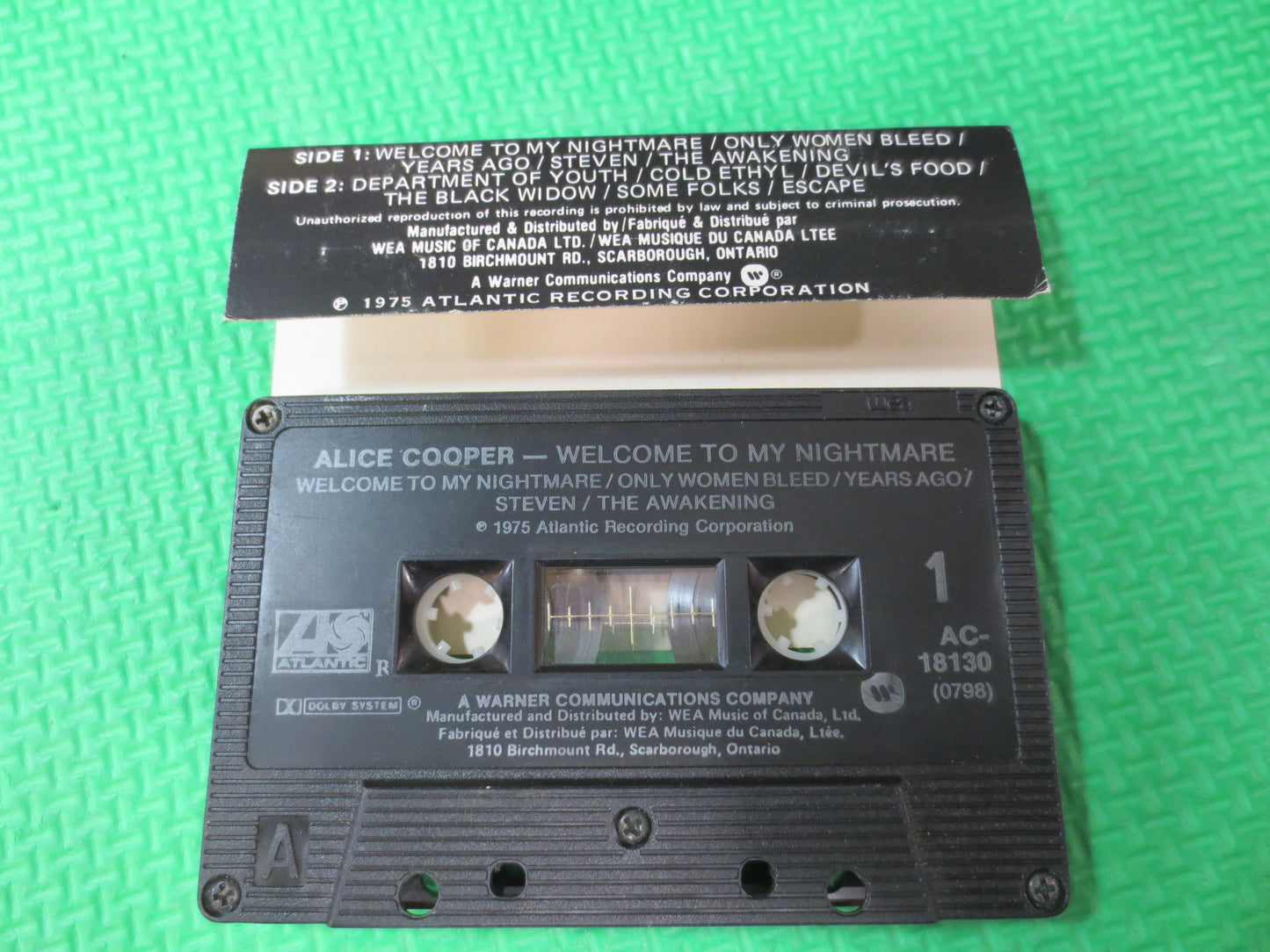 ALICE COOPER Tape, Welcome To My NIGHTMARE, Alice Cooper Album, Alice Cooper Music, Tape Cassette, Cassette, 1975 Cassette