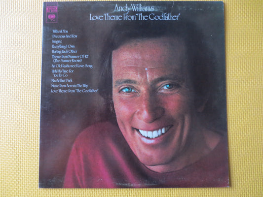 ANDY WILLIAMS, The GODFATHER, Andy Williams Albums, Andy Williams Vinyl, Vintage Vinyl, Jazz Albums, Vinyl Lp, 1972 Records