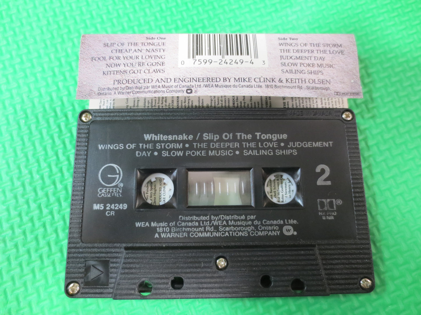 WHITESNAKE Tape, SLIP of the TONGUE, Whitesnake Album, Whitesnake Music, Rock Song, Tape Cassette, Cassette, 1989 Cassette
