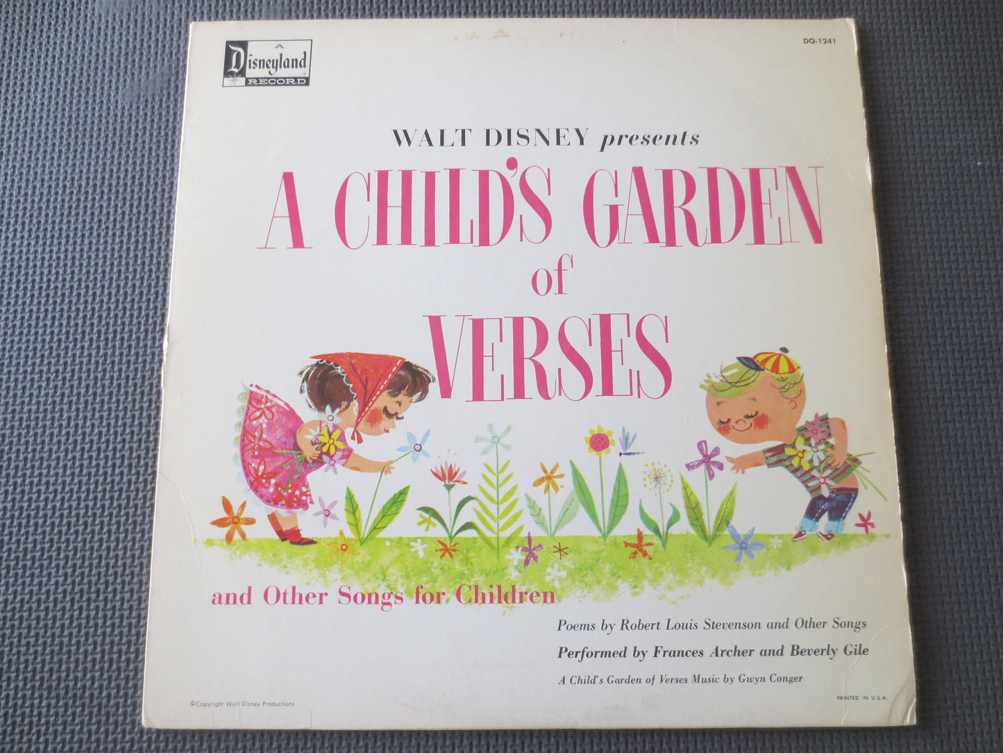 A CHILDS GARDEN of VERSES, Disneyland Records, Disneyland Album, Disney Records, Childrens Album, Kids Album, 1963 Records