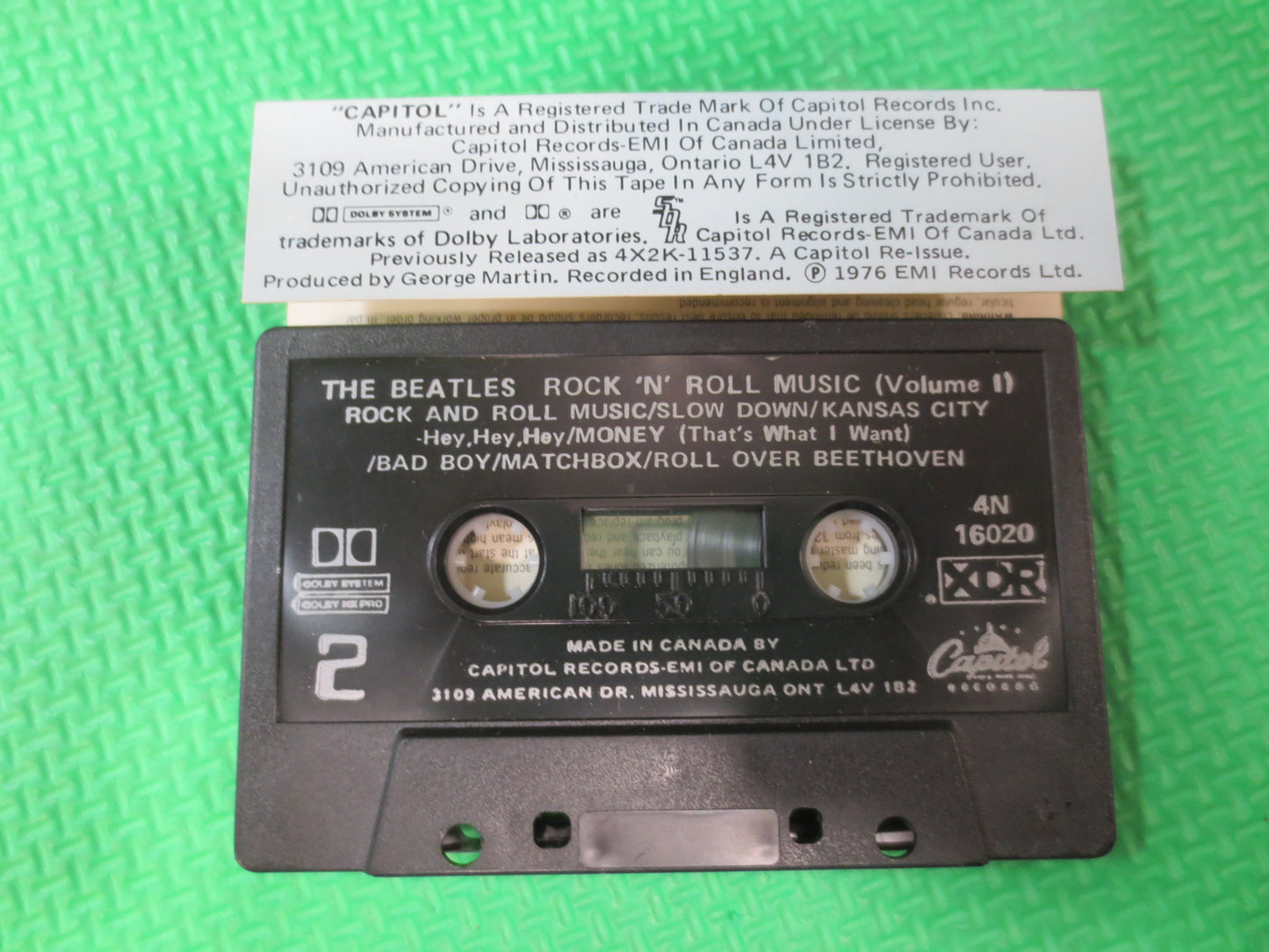 The BEATLES, ROCK and ROLL, Volume 1 Tape, Rock Album, Rock Music, Tape Cassette, Rock Cassette, Rock Tapes, 1982 Cassette