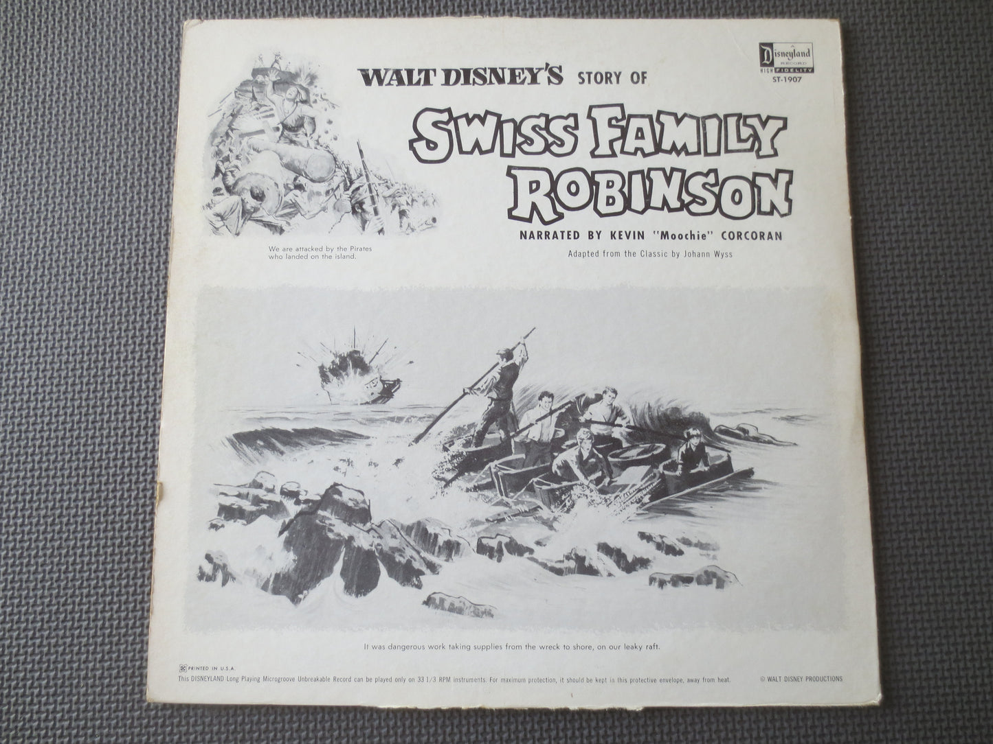 SWISS FAMILY ROBINSON, Disneyland Record, Disney Album, Disneyland Album, Disney Record, Disneyland Vinyl, Lp, 1963 Records