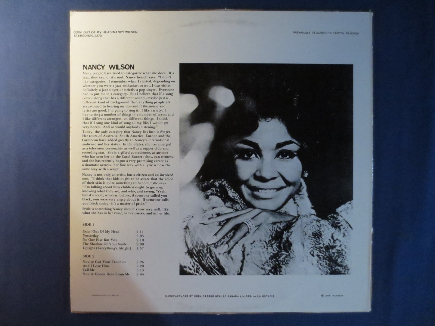 NANCY WILSON, Goin' Out of My Head, Nancy Wilson Album, Nancy Wilson Vinyl, Nancy Wilson Lp, Jazz Lp,  1972 Records