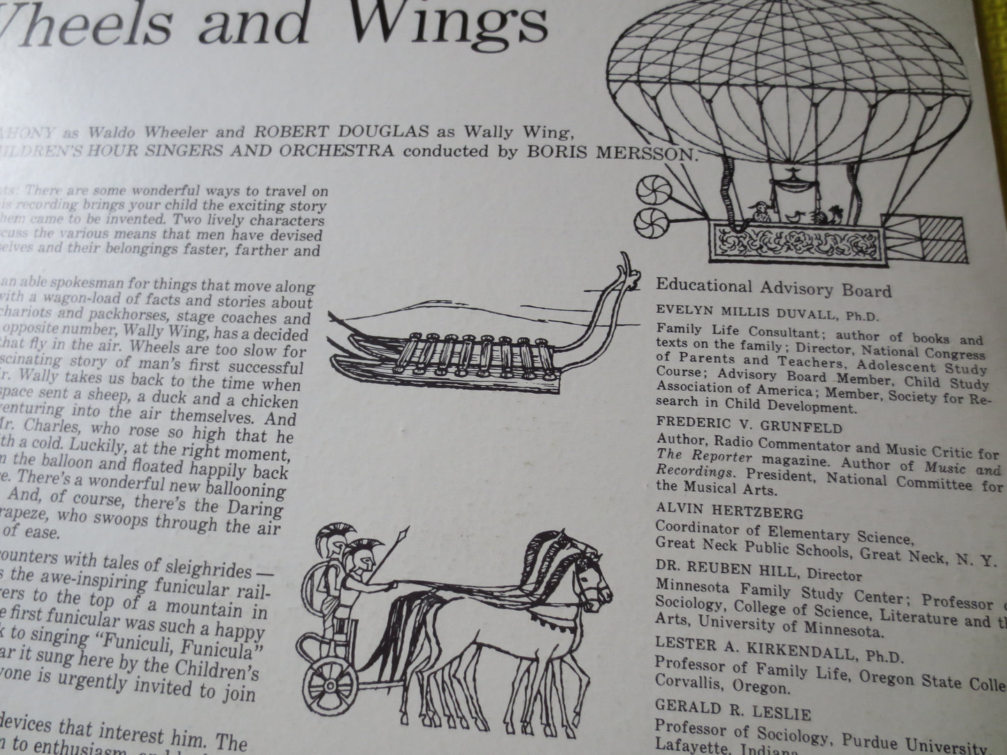 All About Wheels and Wings, Kids Records, CHILDRENS Album, Kids Album, Childrens Lp, Kids Lp, Vinyl Record, 1961 Records