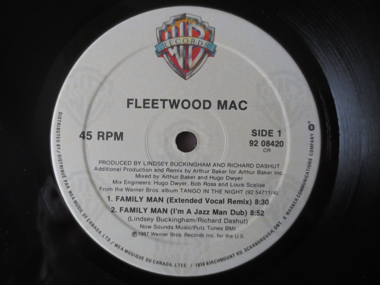 FLEETWOOD MAC Record, FAMILY Man, Fleetwood Mac Album, Fleetwood Mac Vinyl, Fleetwood Mac Lp, Vinyl Records, 1987 Records