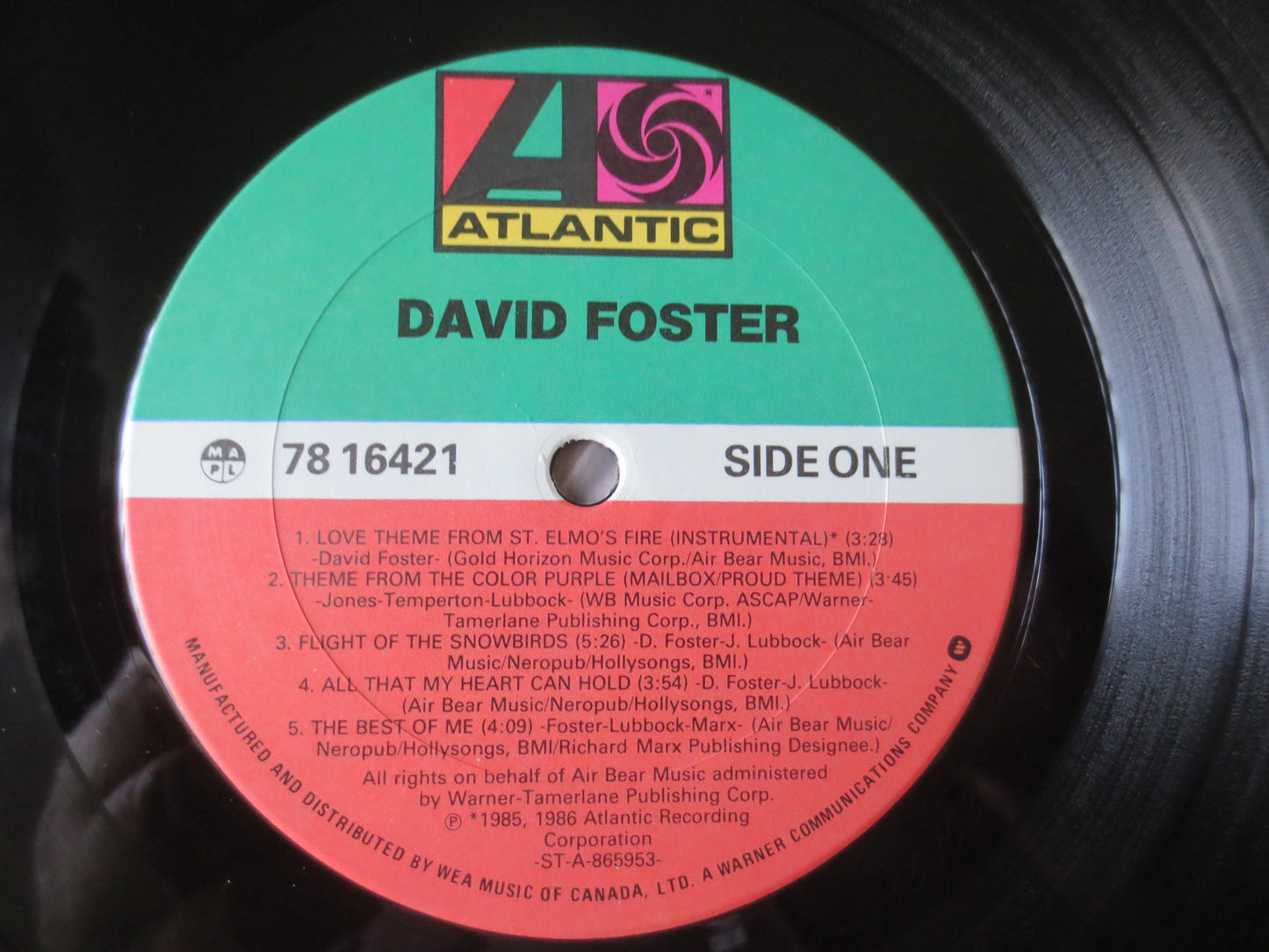 DAVID FOSTER, Jazz Records, DAVID Foster Albums, David Foster lps, Jazz Albums, Vintage Vinyl, Record Vinyl, 1986 Records