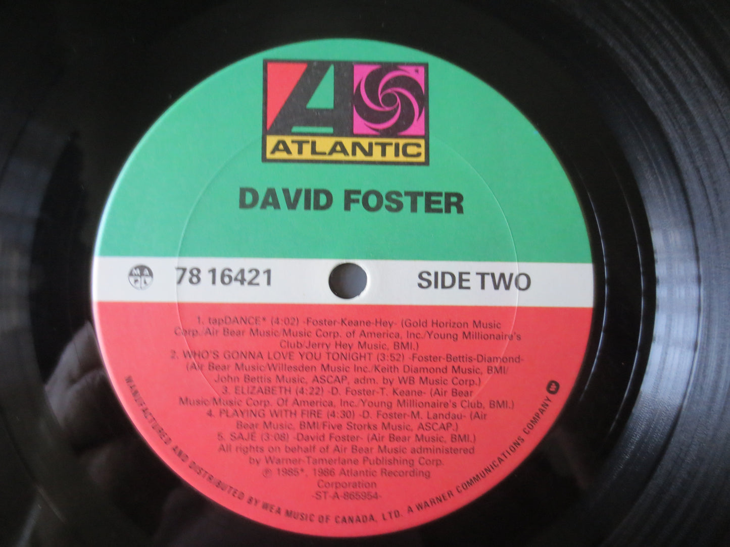 DAVID FOSTER, Jazz Records, DAVID Foster Albums, David Foster lps, Jazz Albums, Vintage Vinyl, Record Vinyl, 1986 Records