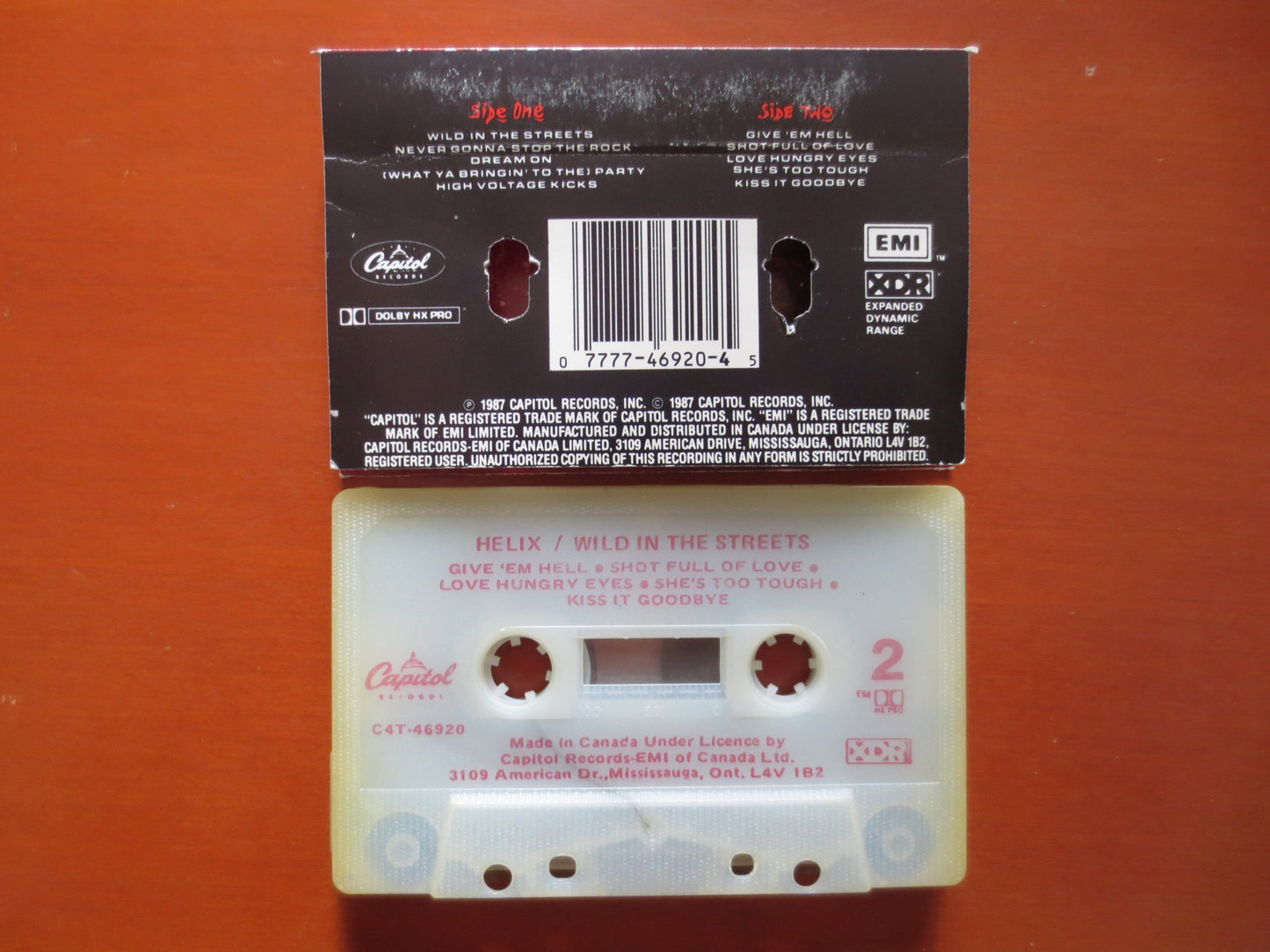 HELIX Tape, WILD in the STREETS, Helix Album, Helix Music, Helix Lp, Helix Cassette, Tape Cassette, Cassette, 1987 Cassette