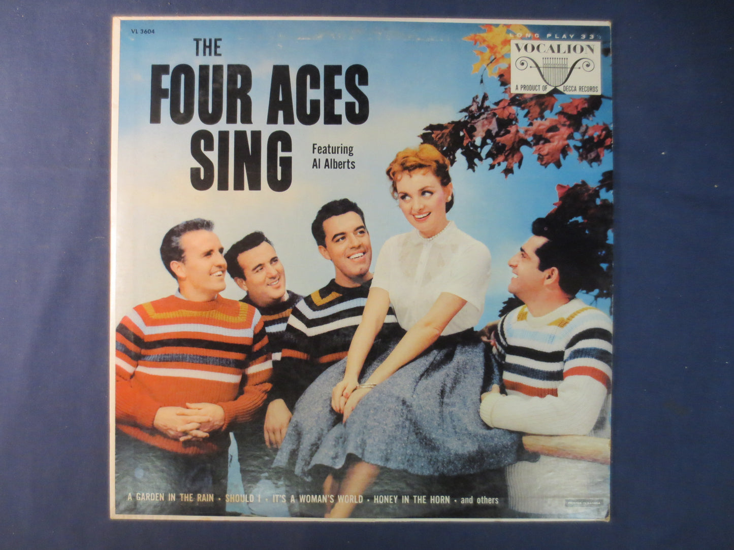 The FOUR ACES, SING, Al Alberts, The Four Aces Record, The Four Aces Album, The Four Aces Lp, Vinyl Record, Vinyl Album, 1958 Records