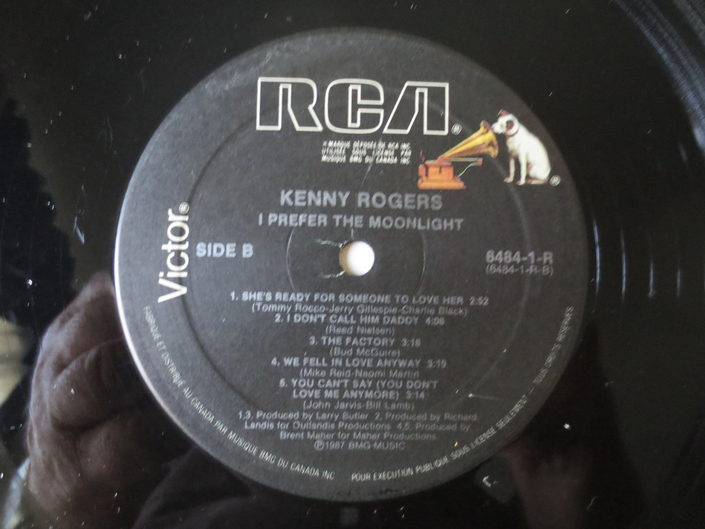 KENNY ROGERS, I Prefer the MOONLIGHT, Kenny Rogers Record, Kenny Rogers Albums, Kenny Rogers Lp, Country Lps, 1987 Records