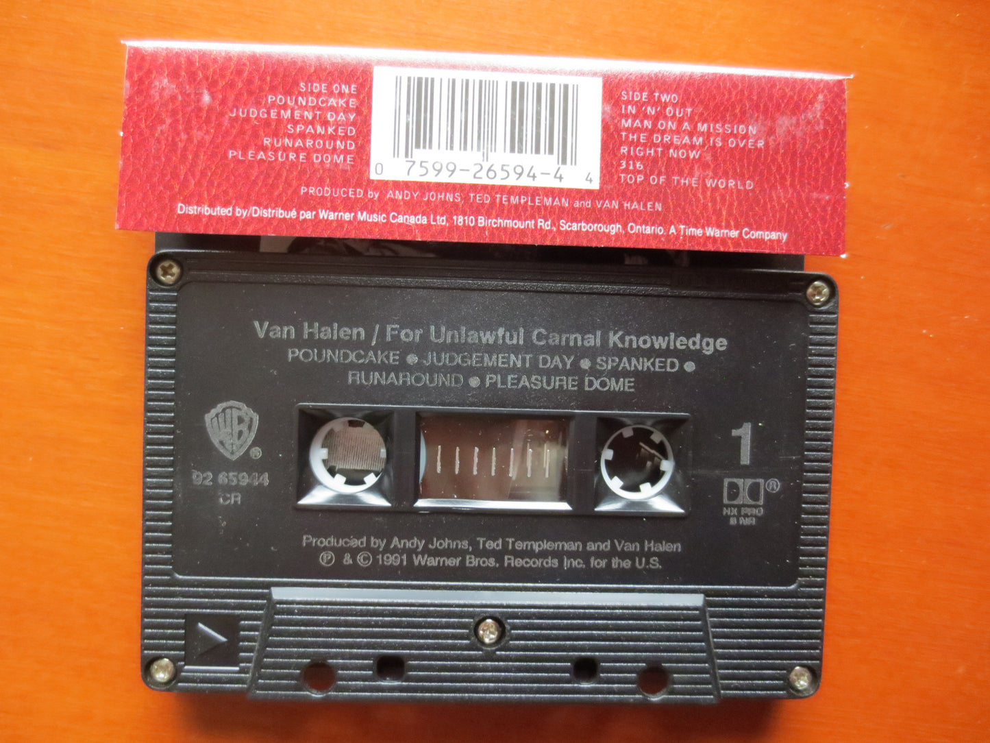 VAN HALEN Tape, CARNAL Knowledge, Van Halen Cassette, Van Halen Music, Metal Tape, Cassette, Rock Cassette, 1991 Cassette