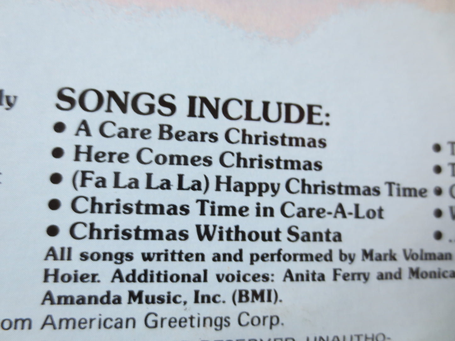 The CARE BEARS, CHRISTMAS Album, Christmas Songs, Christmas Record, Christmas Vinyl, Christmas Lp, Vinyl Lps, 1983 Records