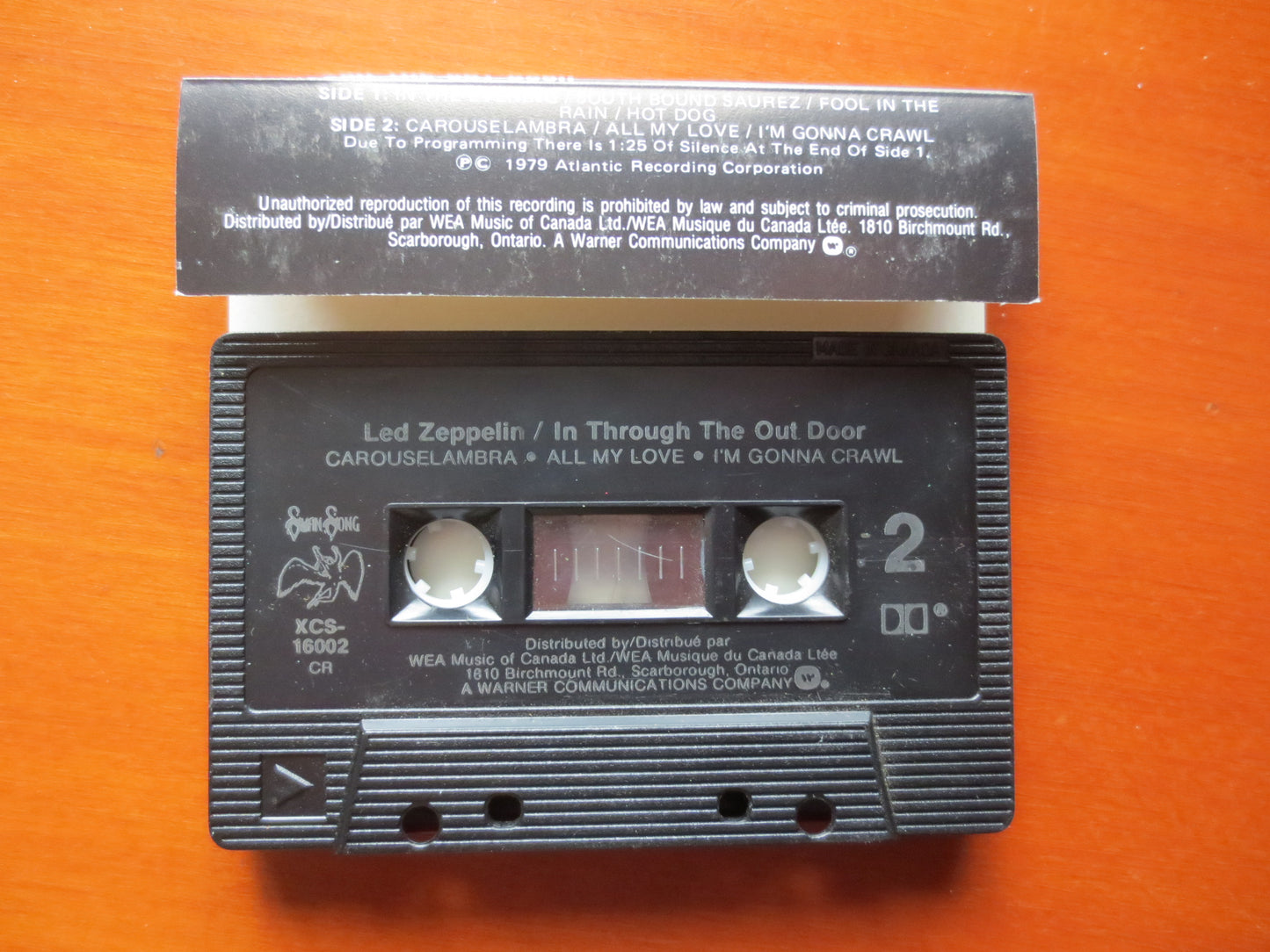 Led ZEPPELIN Tape, In Through the Out Door, Led ZEPPELIN Album, Led Zeppelin Music, Tape Cassette, Cassette, 1979 Cassette