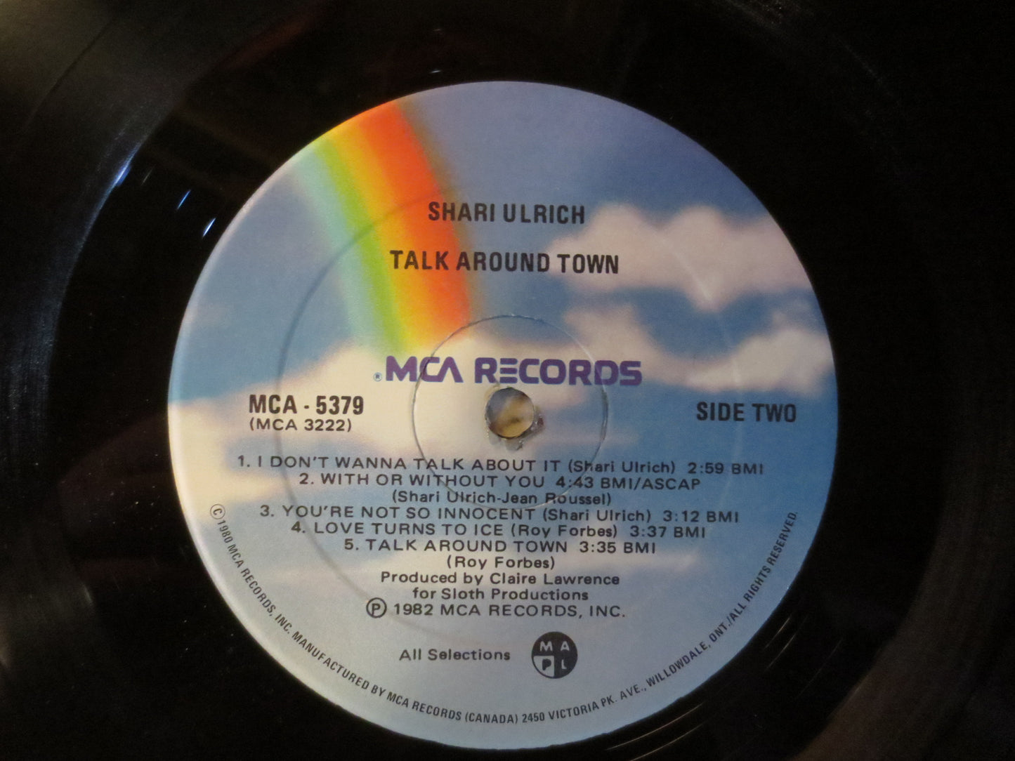 SHARI ULRICH, TALK Around Town, Shari Ulrich Records, Shari Ulrich Albums, Shari Ulrich Lps, Vinyl Lp, Lps, 1982 Records