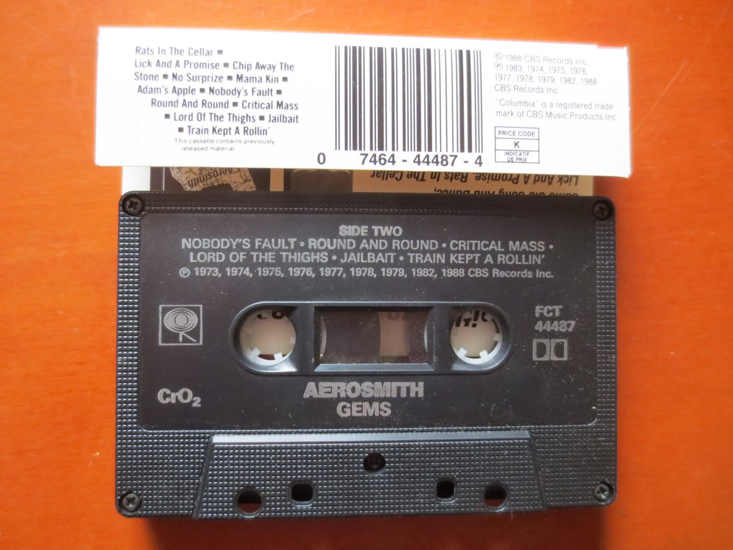 AEROSMITH Tape, GEMS Tape, AEROSMITH Album, Aerosmith Music, Aerosmith Song, Tape Cassette, Rock Cassette, 1988 Cassette