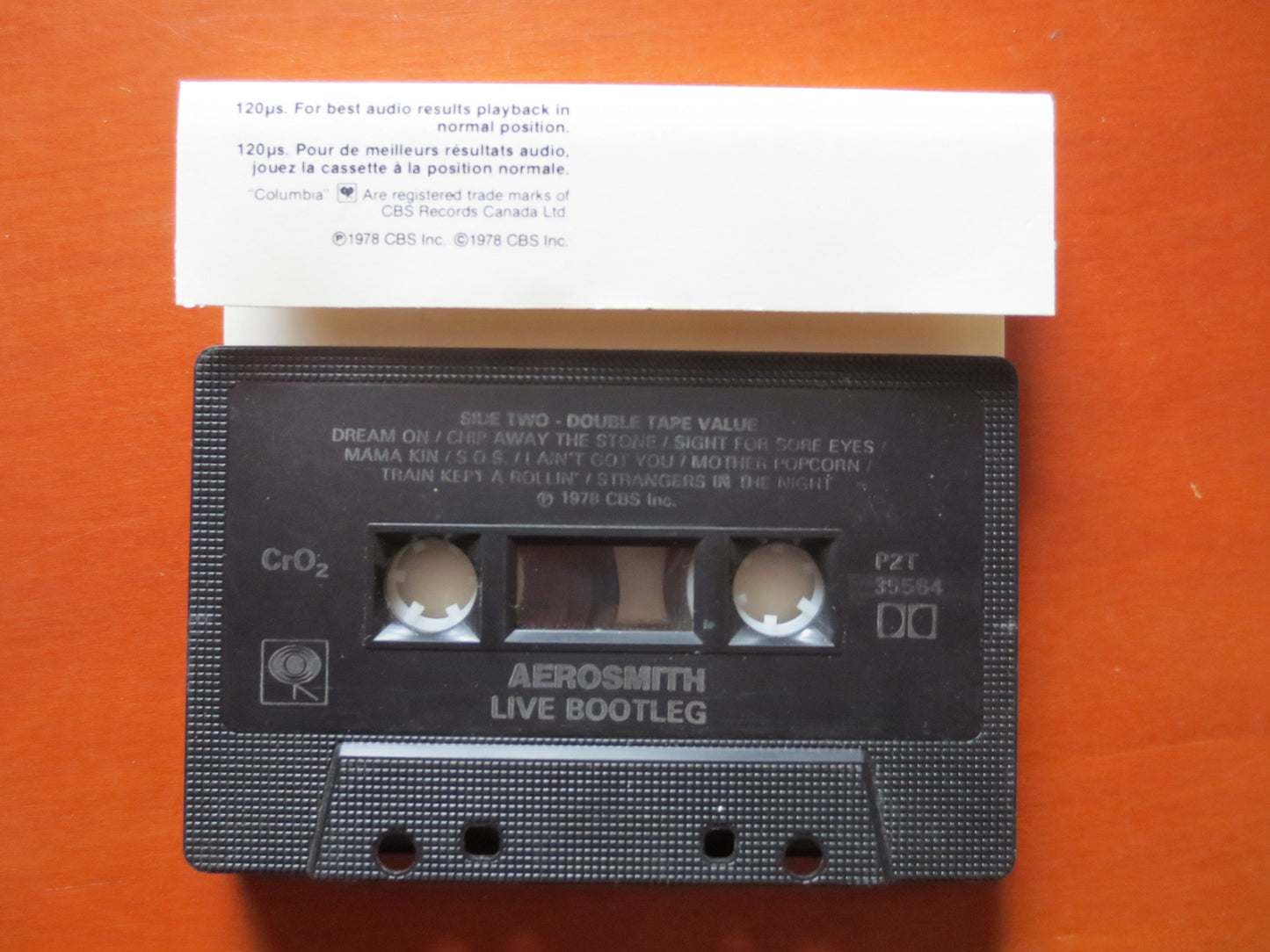 AEROSMITH Tape, Live BOOTLEG Tape, AEROSMITH Album, Aerosmith Music, Aerosmith Song, Tape Cassette, Cassette, 1978 Cassette