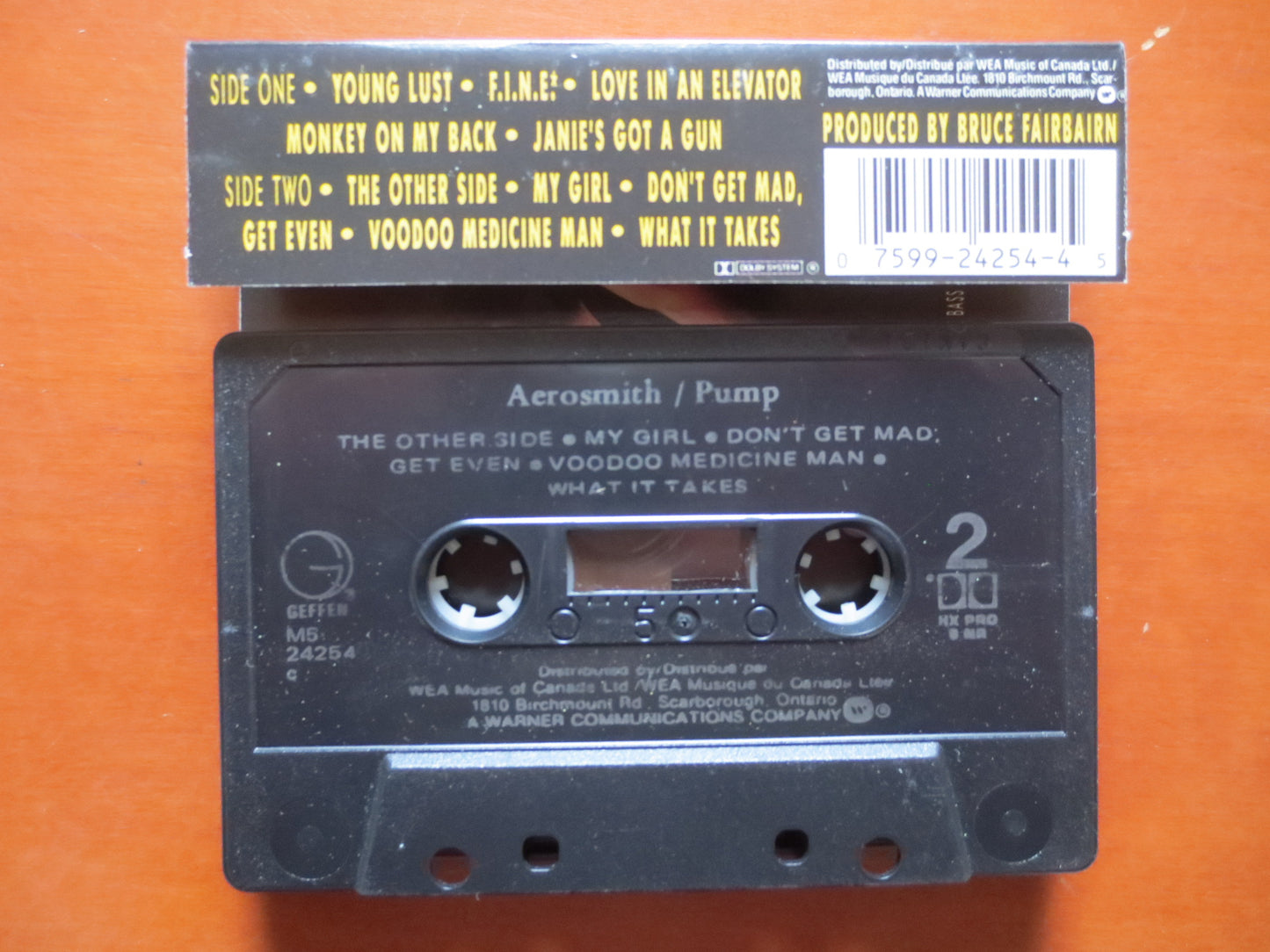 AEROSMITH Tape, PUMP, AEROSMITH Album, Rock Tape, Aerosmith Music, Aerosmith Song, Tape Cassette, Cassette, 1989 Cassette