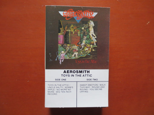 AEROSMITH Tape, TOYS in the Attic, AEROSMITH Album, Aerosmith Music, Aerosmith Song, Tape Cassette, Cassette, 1975 Cassette