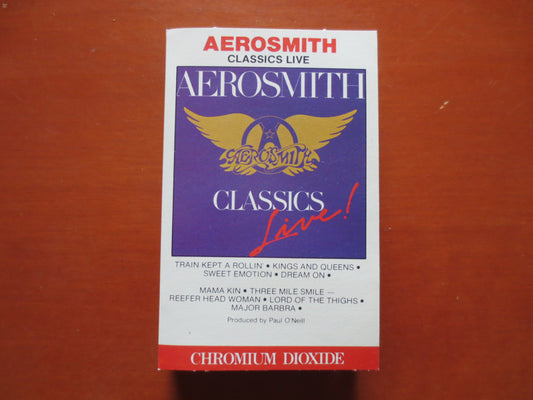 AEROSMITH Tape, CLASSICS Live, AEROSMITH Album, Aerosmith Music, Aerosmith Song, Tape Cassette, Cassette, 1986 Cassette