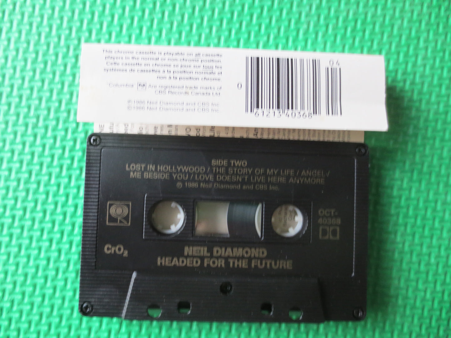 NEIL DIAMOND, HEADED For The Future, Neil Diamond Tape, Neil Diamond Album, Tape Cassette, Country Cassette, 1986 Cassette