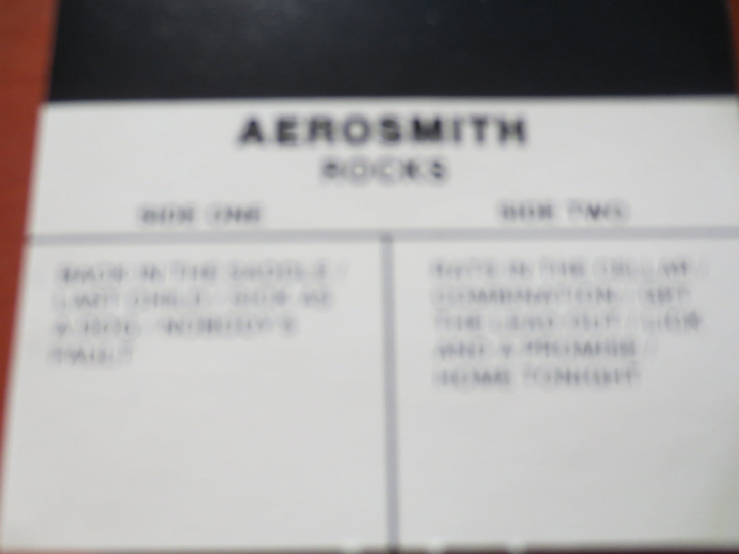 AEROSMITH Tape, ROCKS, AEROSMITH Album, Aerosmith Music, Aerosmith Song, Tape Cassette, Rock Cassette, 1976 Cassette