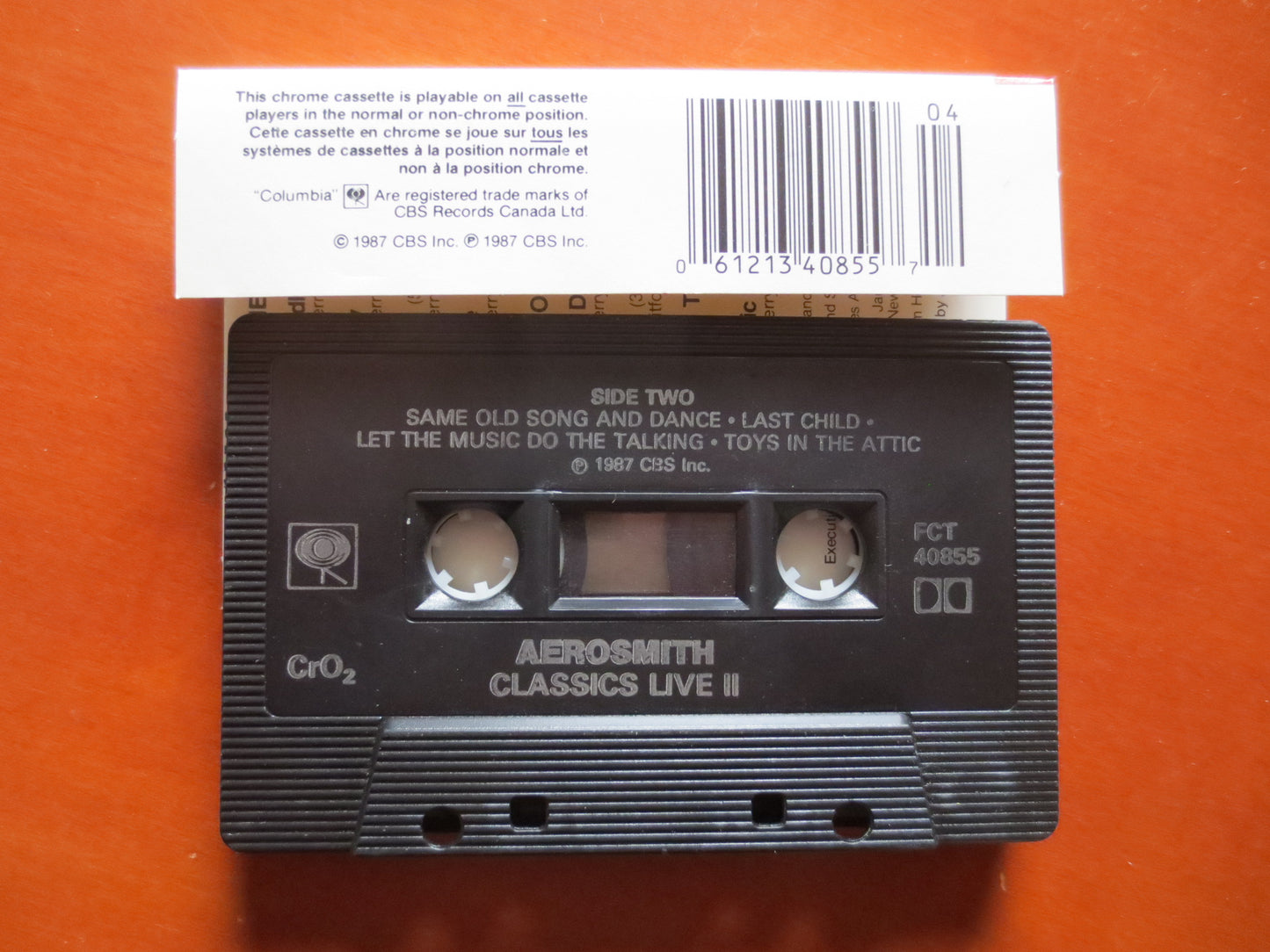 AEROSMITH Tape, CLASSICS Live 2 Tape, Aerosmith Album, Aerosmith Music, Aerosmith Lp, Tape Cassette, Cassette, 1987 Cassette