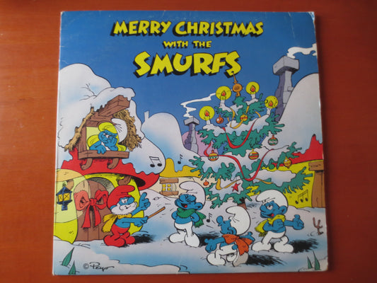 The SMURFS, MERRY CHRISTMAS, Childrens Records, Kids Lps, Vintage Vinyl, Christmas Records, Christmas Albums, 1983 Records