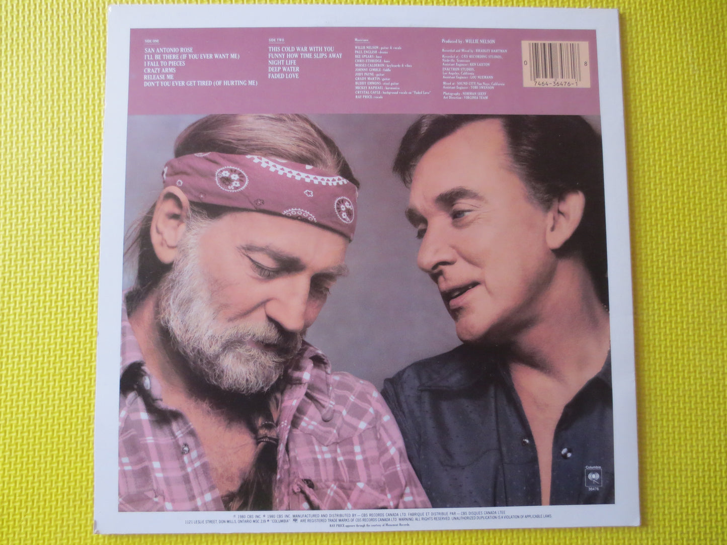 WILLIE NELSON, RAY Price, San Antonio Rose, Willie Nelson Record, Country Records, Willie Nelson Album, Vinyl, 1980 Records